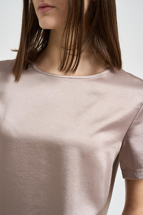 T-shirt donna satinata rosa - 2
