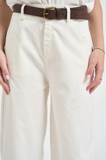Pantalone donna balloon bianco - 4
