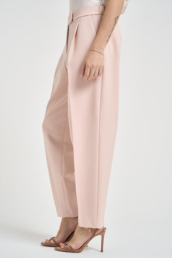 Pantalone donna barrel cipria - 3