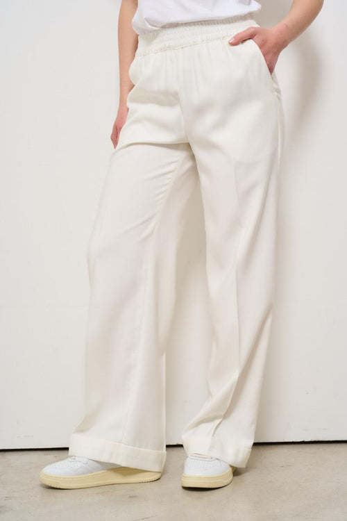 Pantalone donna a palazzo panna - 2