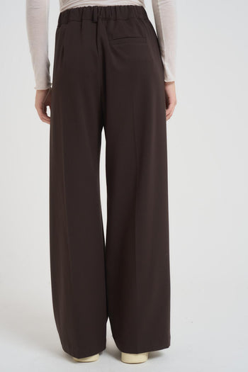 Pantalone donna a palazzo marrone - 3