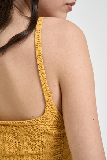 Top donna crochet ocra - 4