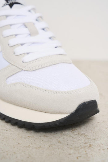 Sneakers donna bianca e beige - 5
