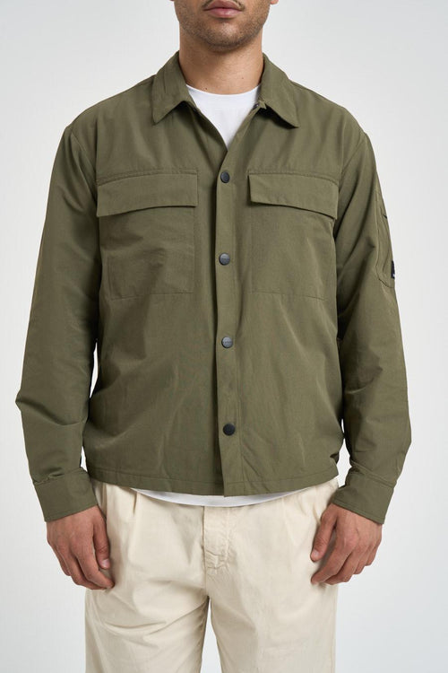 Giubbotto uomo a camicia verde militare - 2