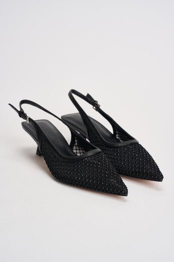 Slingback donna in rete nera - 3