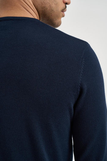 Maglia uomo girocollo blu - 4