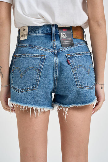 Shorts donna 501 in denim blu - 3