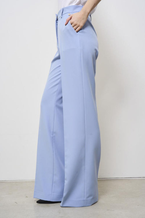 Elegant light blue women's trousers - 2