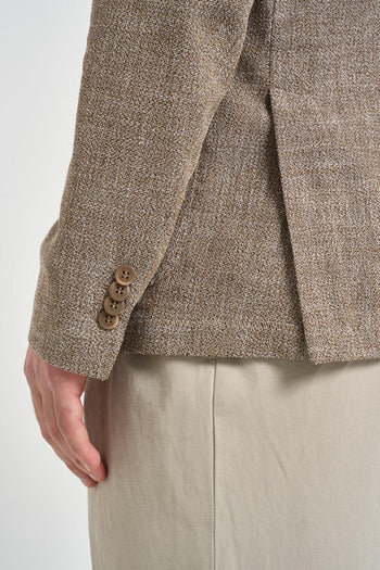 Giacca uomo in cotone tortora - 5