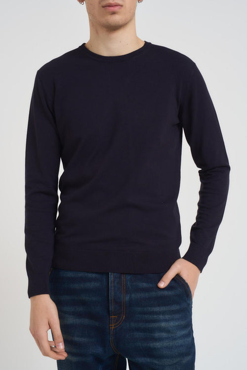 Maglia uomo girocollo blu