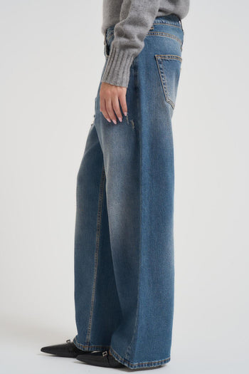 Jeans donna gamba dritta denim chiaro - 3