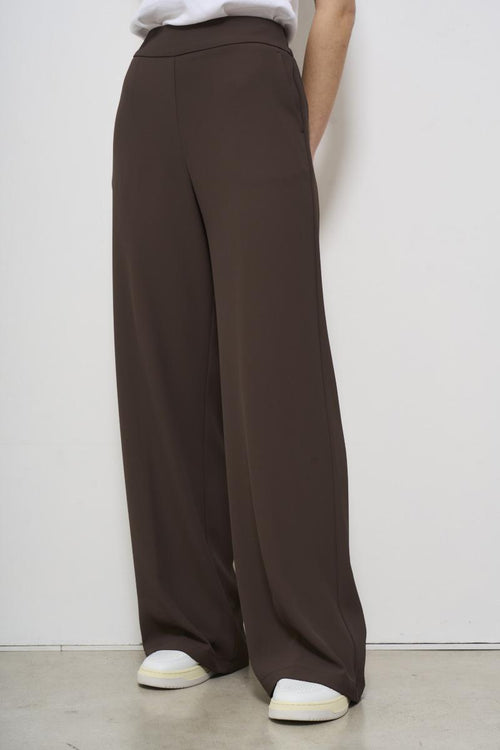 Pantalone donna a palazzo marrone - 2