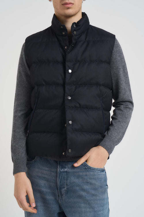 Gilet uomo trapuntato nero