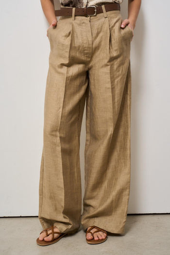 Pantalone donna a palazzo cammello - 3