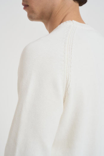 Maglia uomo girocollo panna - 4