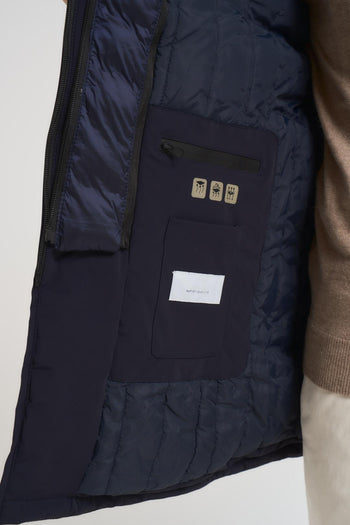 Trench uomo midi imbottito blu - 9