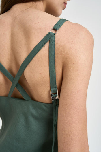 Abito donna midi verde - 5