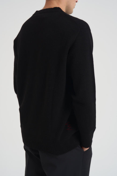 Maglia uomo girocollo nera - 2