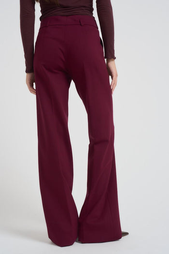 Pantalone donna a palazzo bordeaux - 6