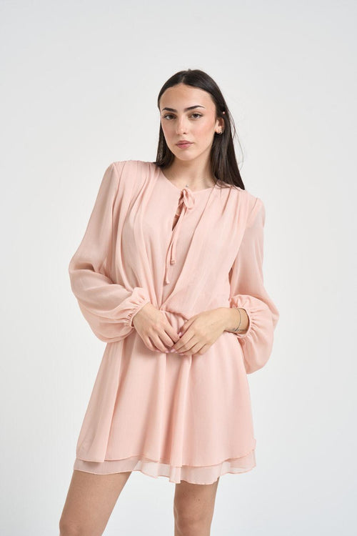 Abito donna fluido rosa cipria - 2