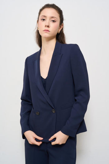 Giacca donna doppiopetto blu - 3