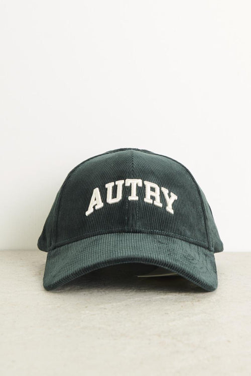 Cappello uomo baseball verde in velluto