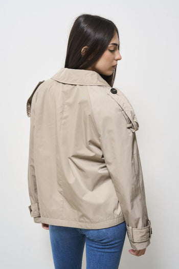 Trench crop donna beige - 5