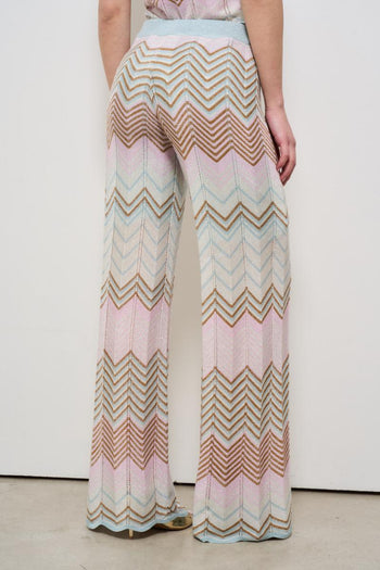 Pantalone donna in maglia multicolor - 5