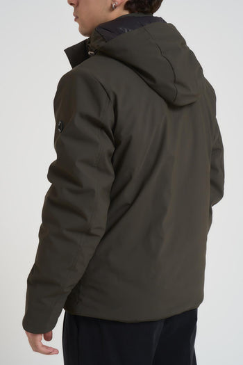 Giubbotto uomo con cappuccio verde militare - 5