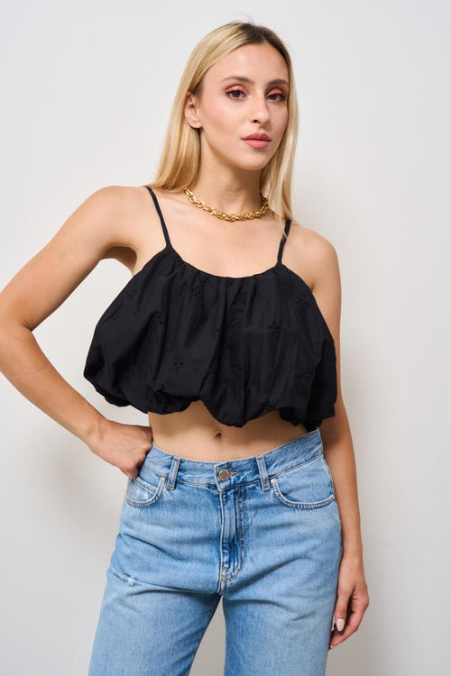 Top donna cropped nero - 2