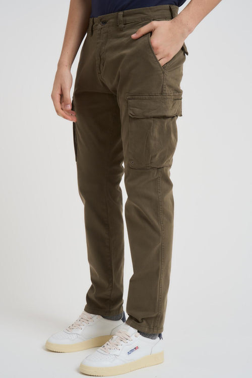Pantalone uomo cargo verde