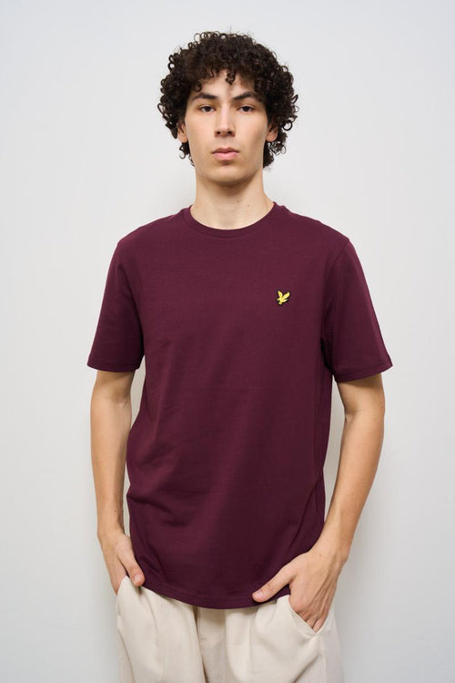 T-shirt uomo girocollo bordeaux - 1