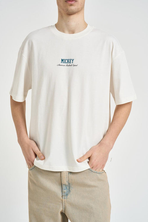 T-shirt uomo con stampa Mickey Mouse bianca