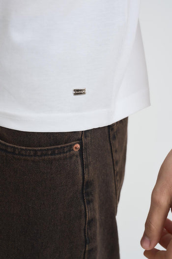 T-shirt uomo girocollo bianca - 5