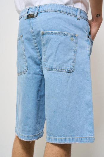 Bermuda uomo in denim chiaro - 6