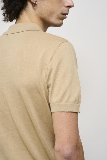 Beige men's polo - 5
