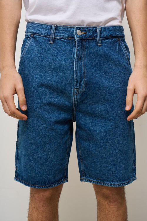 Bermuda uomo in denim scuro