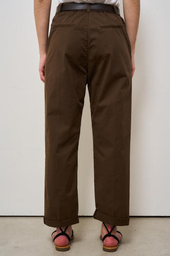 Pantalone donna marrone regular - 5
