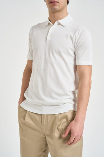 Polo uomo in maglia bianca - 3