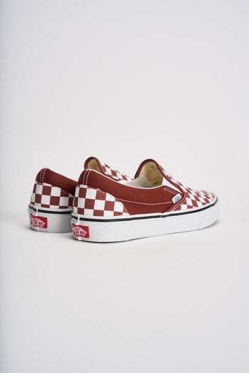 Sneakers uomo Classic slip-on scacchi rossa - 7