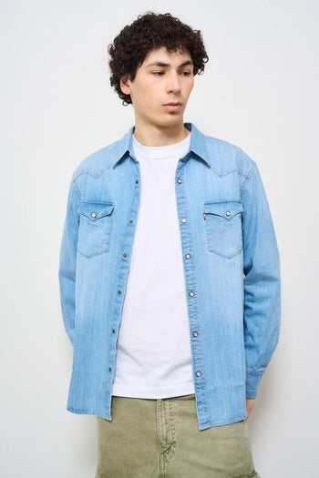 Camicia uomo modello Barstow denim chiaro - 8