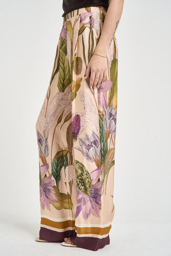 Pantalone donna fluido con stampa floreale - 3