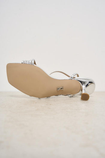 Women's sandal with silver heel - 5