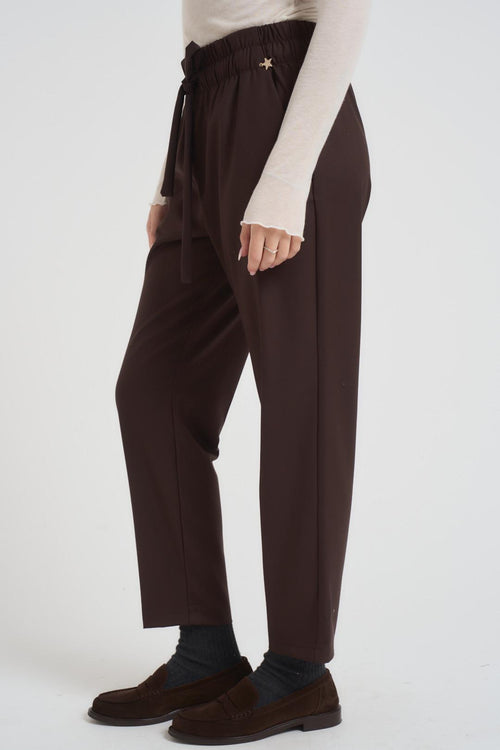Pantalone donna dritto marrone - 2