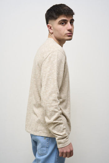 Maglia uomo girocollo beige - 3