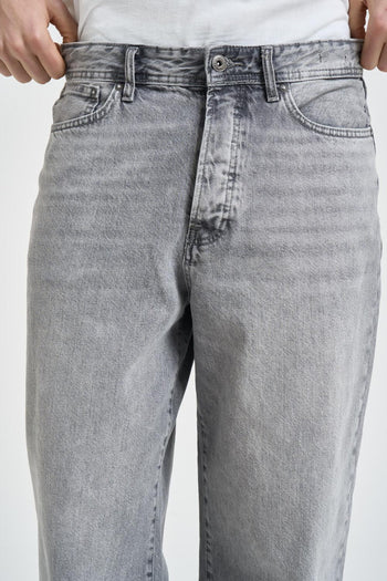 Jeans uomo baggy denim grigio - 4