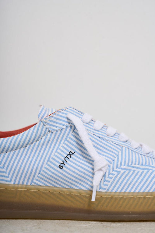 Sneakers donna Sporty a righe azzurro - 2