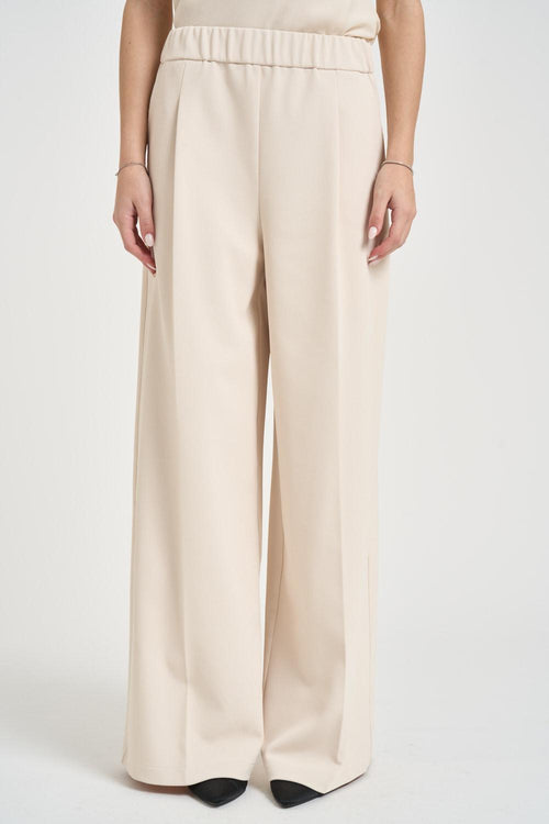 Pantalone donna a palazzo panna - 2