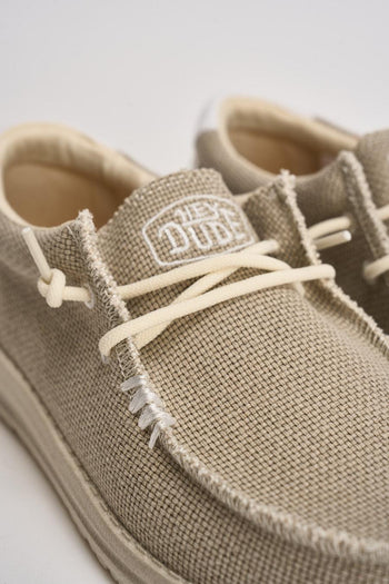 Scarpa da barca uomo Wally beige - 4