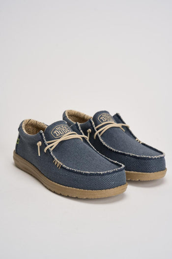 Scarpa da barca uomo Wally blu - 3